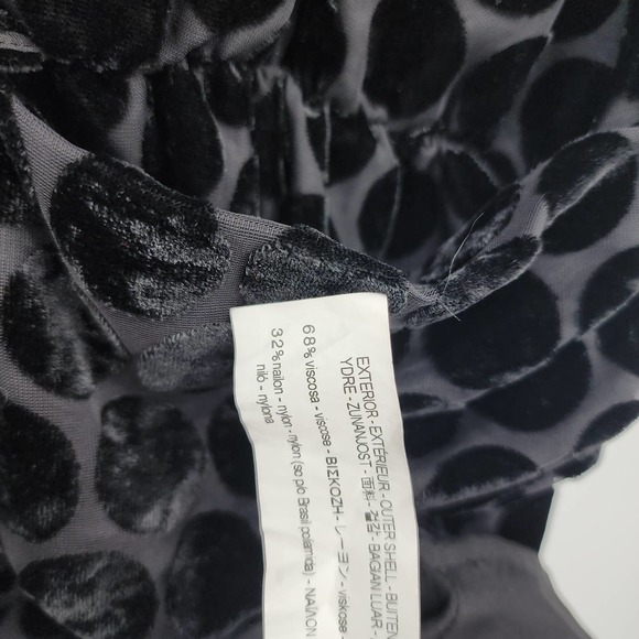 Zara Women's Black Velvet Polka Dot Dress Blogger Favorite Size Small - Picture 4 of 6